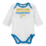 3-Piece Baby Girls Chargers Bodysuit, Footed Pant, & Cap Set-Gerber Childrenswear Wholesale