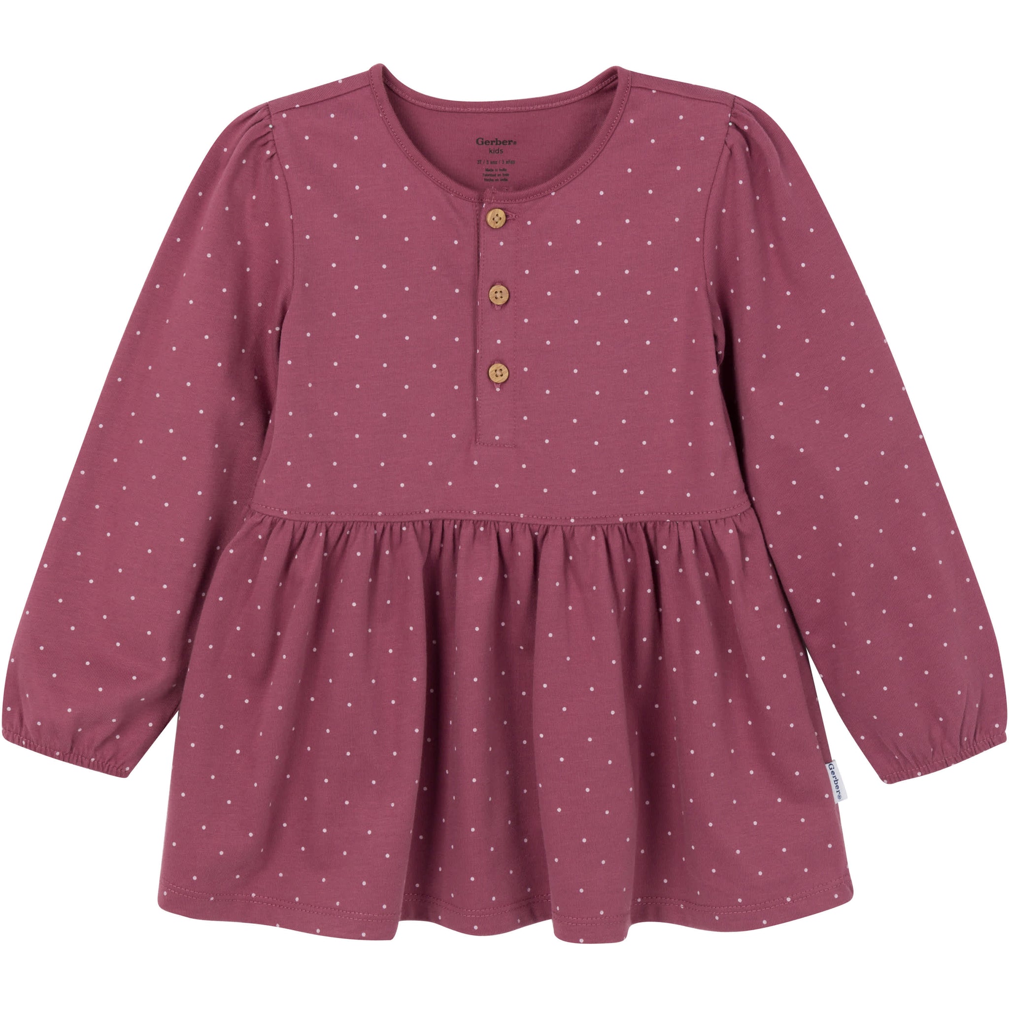 3-Piece Toddler Girls Brown/Violet Tunics and Leggings-Gerber Childrenswear Wholesale