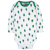 3-Pack Baby Neutral Happy Jolly Long Sleeve Onesies® Bodysuits-Gerber Childrenswear Wholesale