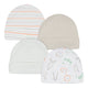 4-Pack Baby Neutral Vegetables Caps-Gerber Childrenswear Wholesale