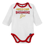 3-Piece Baby Girls Buccaneers Bodysuit, Footed Pant, & Cap Set-Gerber Childrenswear Wholesale