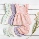 2-Piece Baby & Toddler Girls Ivory Gauze Dress & Diaper Cover Set-Gerber Childrenswear Wholesale