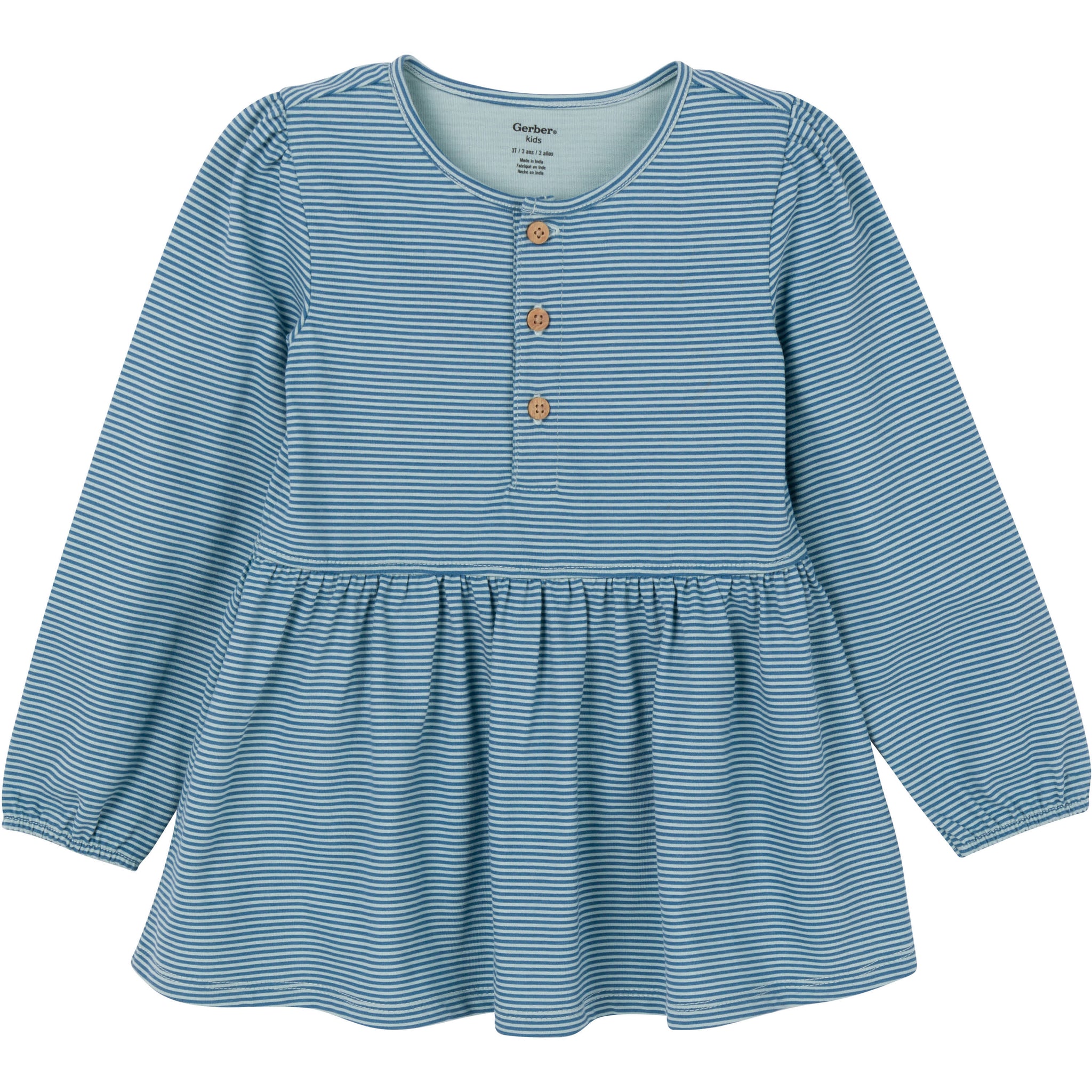 3-Piece Toddler Girls Blue Tunics and Leggings-Gerber Childrenswear Wholesale