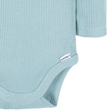 2-Pack Baby Boys Blue & Ivory Long Sleeve Henley Onesies® Bodysuits-Gerber Childrenswear Wholesale