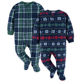 2-Pack Baby & Toddler Neutral Multi Fairisle Fleece Pajamas-Gerber Childrenswear Wholesale