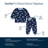 2-Piece Infant & Toddler Boys Polar Bears Fleece Pajamas-Gerber Childrenswear Wholesale