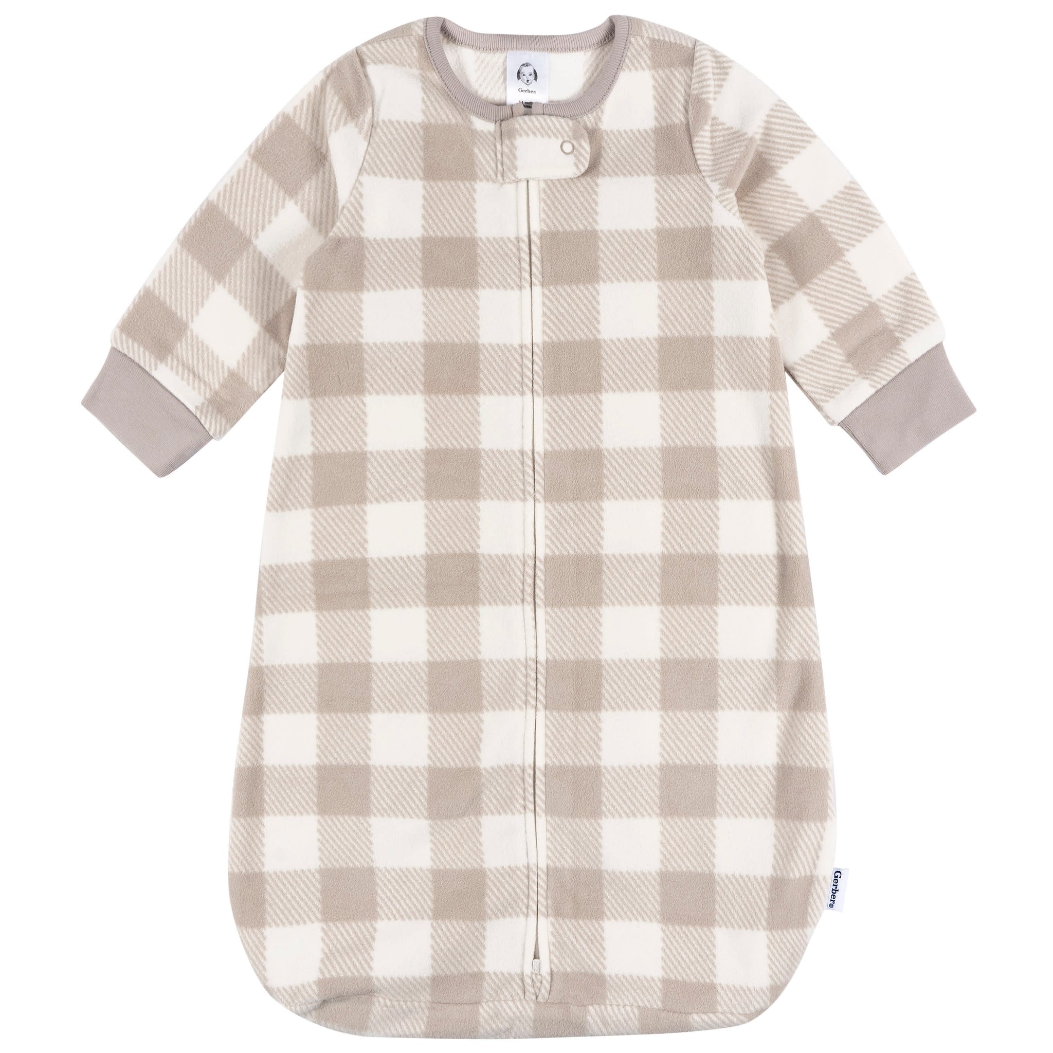 Baby Neutral Grey Plaid Wearable Blanket-Gerber Childrenswear Wholesale