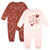 2-Pack Baby Girls Pink Leaves Rompers-Gerber Childrenswear Wholesale