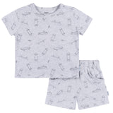 2-Piece Baby & Toddler Boys Heather Skateboard T-Shirt and Shorts Set-Gerber Childrenswear Wholesale