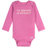 6-Pack Baby Girls Pears Long Sleeve Onesies® Bodysuits-Gerber Childrenswear Wholesale