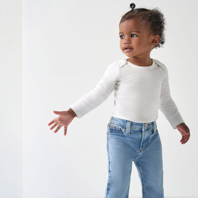 Baby Neutral Light Blue Straight Fit Jeans With Elastic Back-Gerber Childrenswear Wholesale