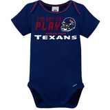 3-Piece Baby Boys Houston Texans Bodysuit, Sleep 'N Play & Cap Set-Gerber Childrenswear Wholesale