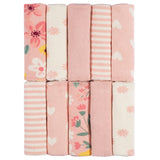 10-Pack Baby Girls Kitty Floral Washcloths-Gerber Childrenswear Wholesale