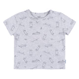 2-Piece Baby & Toddler Boys Heather Skateboard T-Shirt and Shorts Set-Gerber Childrenswear Wholesale