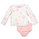 2-Piece Baby Girls Shells Rashguard Set-Gerber Childrenswear Wholesale