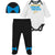 3-Piece Baby Girls Panthers Bodysuit, Footed Pant, & Cap Set-Gerber Childrenswear Wholesale