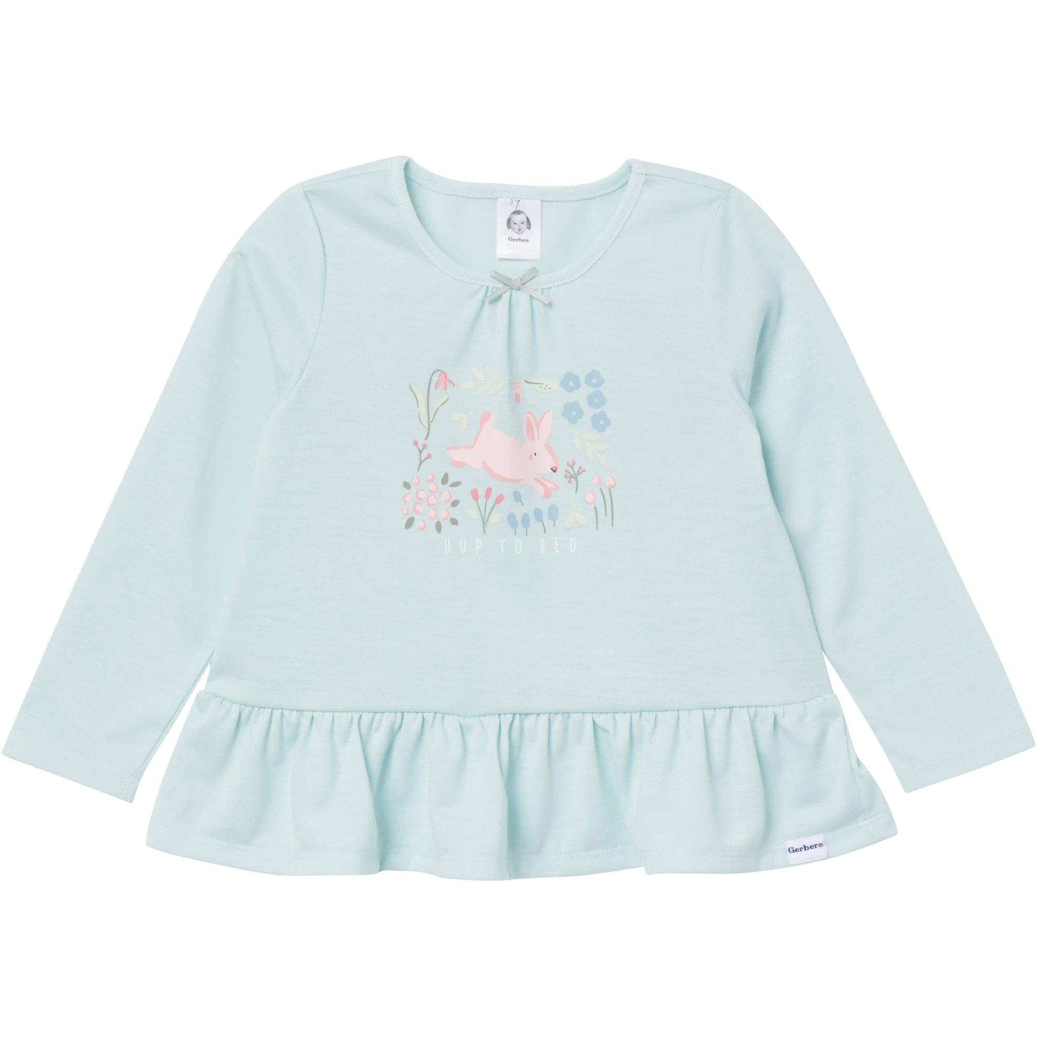 2-Piece Toddler Girls Bunny Peplum Pajama Set-Gerber Childrenswear Wholesale