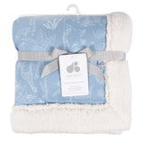 Baby Boys Blue Jungle Plush Blanket-Gerber Childrenswear Wholesale