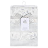 4-Pack Baby Boys Blue Leaf Cotton Flannel Blanket-Gerber Childrenswear Wholesale