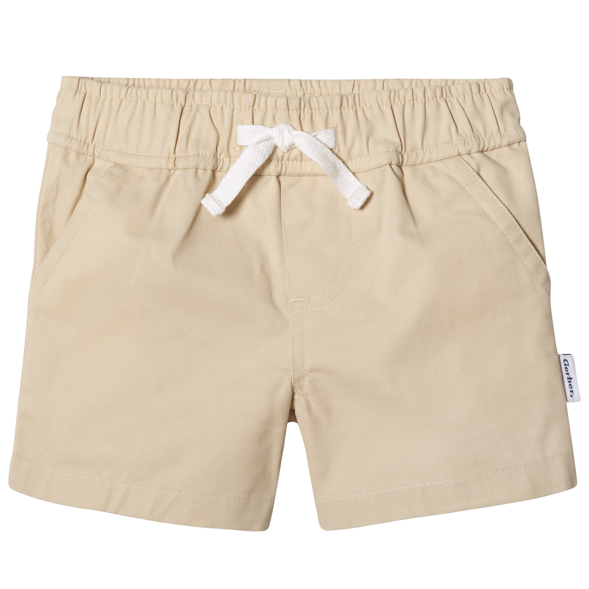 2-Pack Baby & Toddler Boys Navy Stripe and Khaki Twill Shorts-Gerber Childrenswear Wholesale