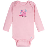6-Pack Baby Girls Pears Long Sleeve Onesies® Bodysuits-Gerber Childrenswear Wholesale