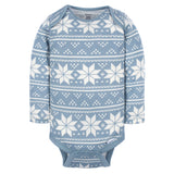 6-Pack Baby Boys Snow Much Fun Long Sleeve Onesies® Bodysuits-Gerber Childrenswear Wholesale