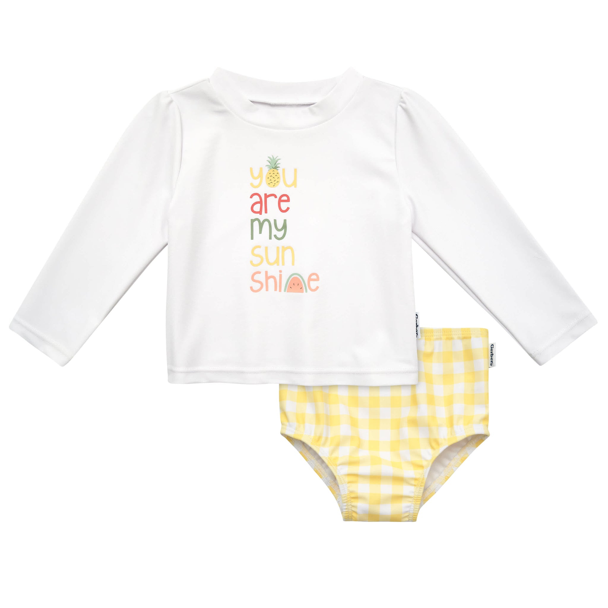 2-Piece Baby Girls Fruit Rashguard Set-Gerber Childrenswear Wholesale