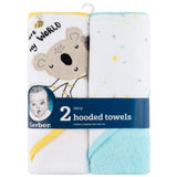 2-Pack Baby Neutral Little Animals Hooded Towel-Gerber Childrenswear Wholesale
