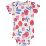 8-Pack Baby Girls Berry Happy Short Sleeve Onesies® Bodysuits-Gerber Childrenswear Wholesale