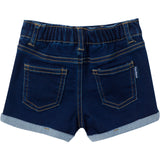 Baby & Toddler Neutral Dark Wash Cuffed Denim Shorts-Gerber Childrenswear Wholesale