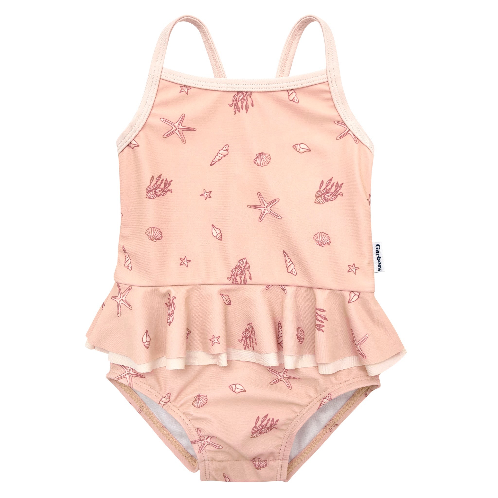 CASE of Baby and Infant Girls Shells Swimsuit-Gerber Childrenswear Wholesale
