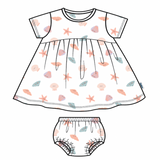 2-Piece Baby Girls She Sells Sea Shells Dress & Diaper Cover Set-Gerber Childrenswear Wholesale