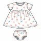 2-Piece Baby Girls She Sells Sea Shells Dress & Diaper Cover Set-Gerber Childrenswear Wholesale