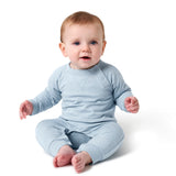2-Pack Baby Boys Dark Grey/Blue Raglan Sleeve Romper-Gerber Childrenswear Wholesale