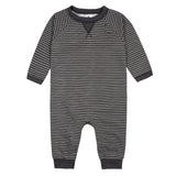 2-Pack Baby Boys Heather/Drk Grey Raglan Sleeve Romper-Gerber Childrenswear Wholesale