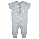 2-Pack Baby Girls Floral & Daisies Short Sleeve Rompers-Gerber Childrenswear Wholesale