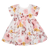 2-Pack Baby Girls Pink Floral Short Sleeve Dresses-Gerber Childrenswear Wholesale