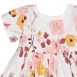 2-Pack Baby Girls Pink Floral Short Sleeve Dresses-Gerber Childrenswear Wholesale