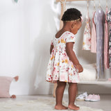 2-Pack Baby Girls Pink Floral Short Sleeve Dresses-Gerber Childrenswear Wholesale