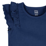 CASE of : 2-Pack Toddler Girls Blue Double Ruffle Tops-Gerber Childrenswear Wholesale