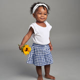 CASE of 2-Pack Infant and Toddler Girls Blue Floral Skorts-Gerber Childrenswear Wholesale