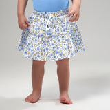 CASE of 2-Pack Infant and Toddler Girls Blue Floral Skorts-Gerber Childrenswear Wholesale