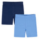 CASE of 2-Pack Infant and Toddler Girls Blue Pull-On Bike Shorts-Gerber Childrenswear Wholesale
