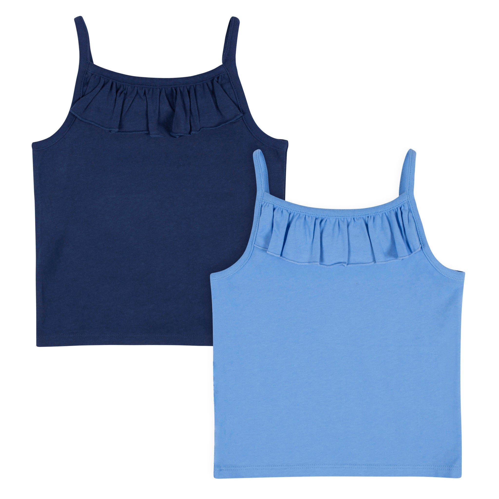 CASE of 2-Pack Toddler Girls Blue Sleeveless Tops-Gerber Childrenswear Wholesale