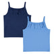 CASE of 2-Pack Toddler Girls Blue Sleeveless Tops-Gerber Childrenswear Wholesale