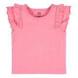 CASE of : 2-Pack Infant & Toddler Girls White/Pink Double Ruffle Tops-Gerber Childrenswear Wholesale