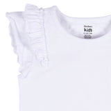 CASE of : 2-Pack Infant & Toddler Girls White/Pink Double Ruffle Tops-Gerber Childrenswear Wholesale