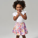CASE of 2-Pack Infant and Toddler Girls Pink Floral Skorts-Gerber Childrenswear Wholesale