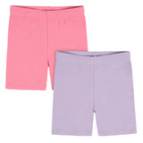 CASE of 2-Pack Infant and Toddler Girls Purple/Pink Pull-On Bike Shorts-Gerber Childrenswear Wholesale