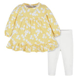 CASE of : 2-Piece Toddler Girls Golden Flowers Long Sleeve Dress & Leggings Set-Gerber Childrenswear Wholesale